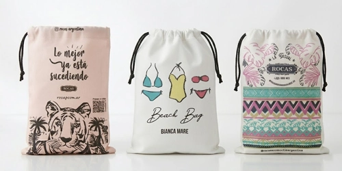 Bolsas ecológicas tipo mochila con cordón, frunce a un lado o dos lados, medida 35x45+0